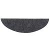 Self Adhesive Stair Treads 10 pcs 56 x 17 x 3 cm Dark Gray Semi Round
