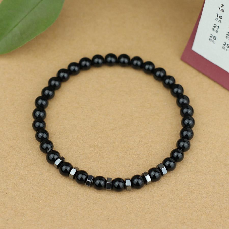 

Minimalist Elegance Men Handmade Stone Beaded Bracelet Cool Riding Wrist Accessories Elastic Stretch Healing Stone Braclet Homme