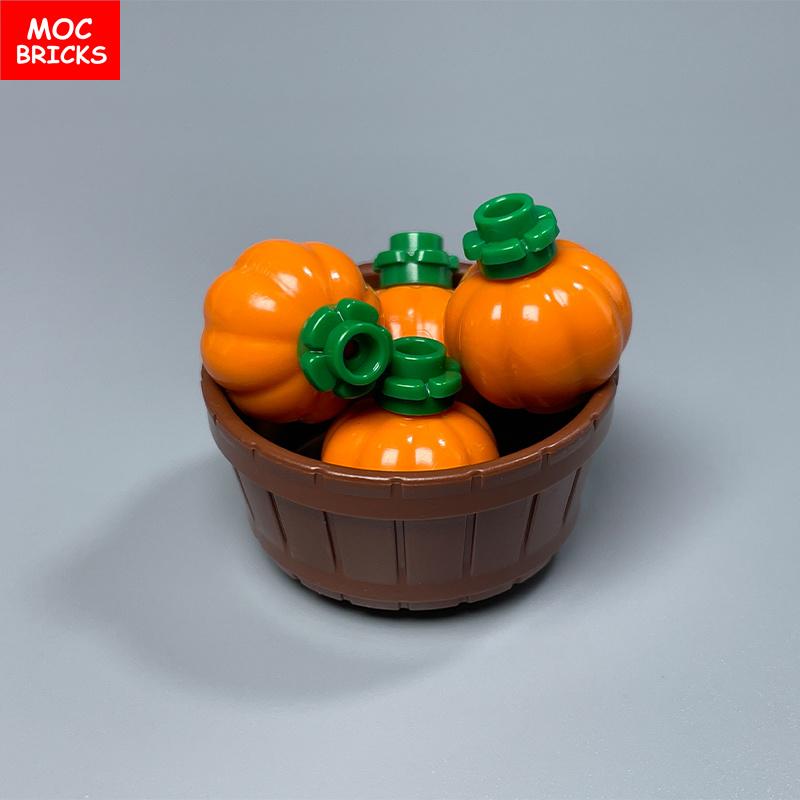 MOC Blokken Groente Voedsel Fruit Bouwstenen Stad Accessoires Druif Ananas Doos Boerderij Scène Speelgoed Vrienden Kinder Speelgoed