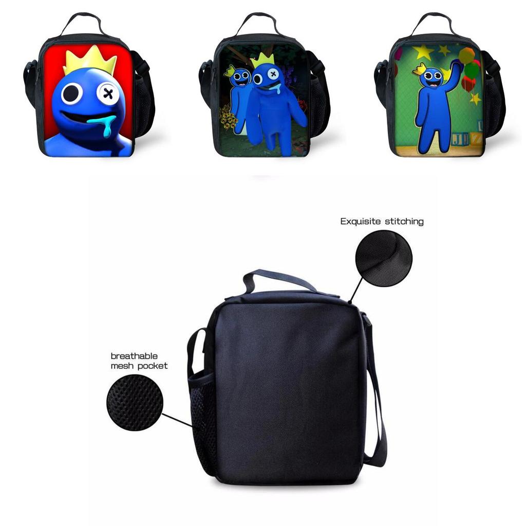 Roblox Rainbow Friends Izolovaná taška na oběd pro děti Vodotěsná a s velkou kapacitou