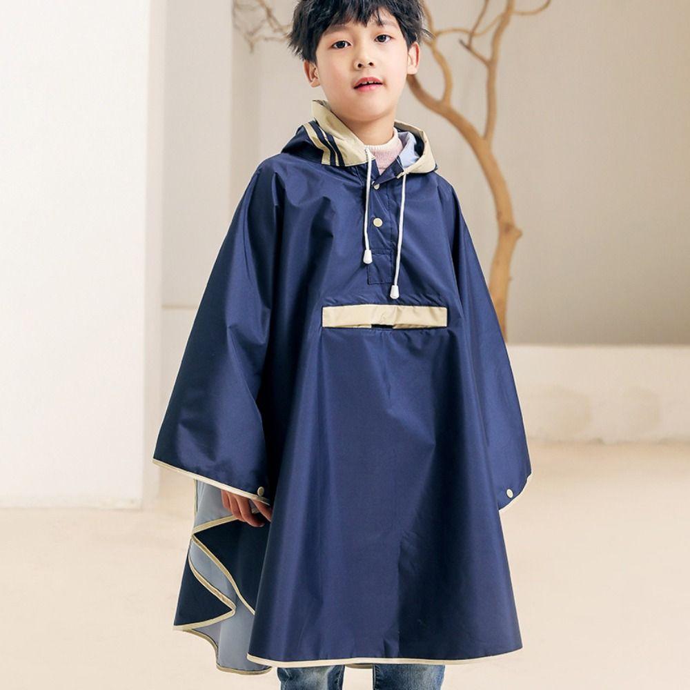 Comfortable Cloak-style Raincoat Breathable Students Rain Jacket School Rain Gear  Outdoor