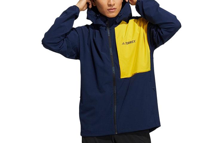 

Adidas Jackets Men s Blue Hooded Moderate Straight Fit GN7614 XL