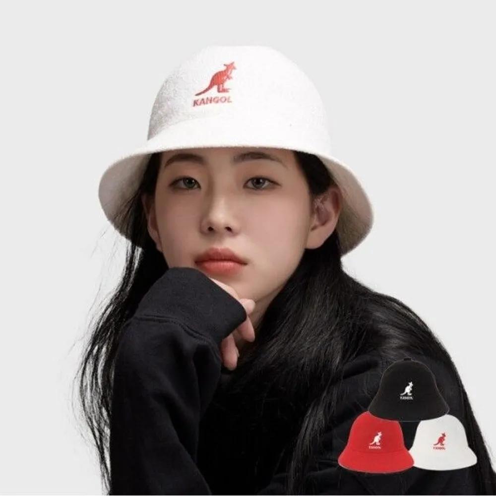 KANGOL Big Logo Bucket Hat K3407 WHITE