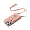 Crossbody Cards Solt Wallet Leather Case For iPhone 16 Pro Max 15 Plus 14 13 12 11 16e Ring Holder Kickstand Package Bag Cover