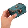 Vintage Jewelry Box Wooden Box Home Desktop Jewelry Storage Box With Password Lock Window Displays Treasure Chest Home Decor