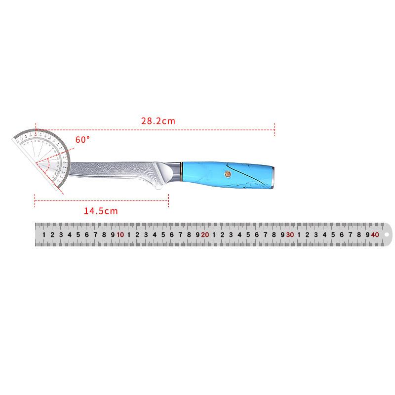 Damaststahl Küchenmesser Scharfes Kochmesser Hackmesser Sashimi Santoku Tranchieren Nakiri Schälmesser Ausbeinmesser Schälmesser Allzweckmesser Harzgriff