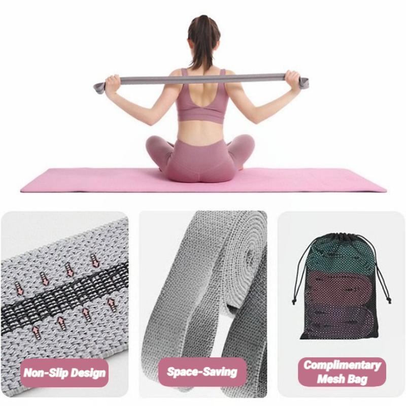 Long Resistance Loop Band Set Unisex Fitness Yoga Elastic Bands Hip Circle Thigh Squat Workout Cloth Legs Butt Exercise