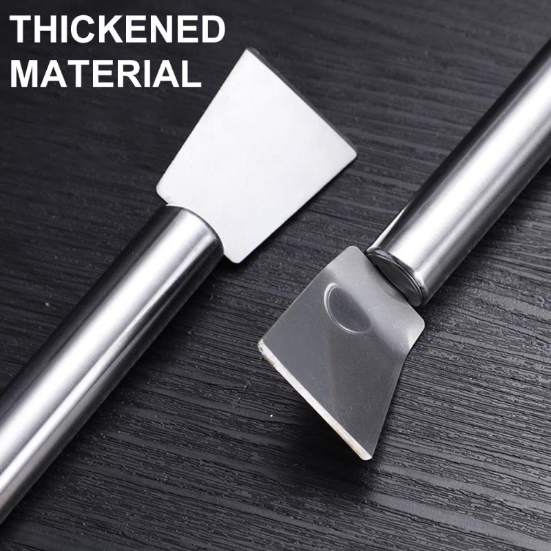 1 ST Mångfunktionell Rostfri Stål Köksrengöringsslickepott Skrapa Isavfrostning Borttagare Oljefläck Rengöringsverktyg Kök