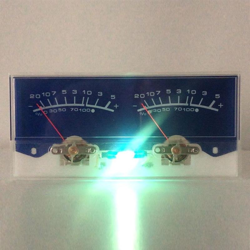 Mini Digital Large Tower Panel Mount Stereo Dual Analog LED Level Vu Meter Indicator Sound Amplifier Needle Electronic