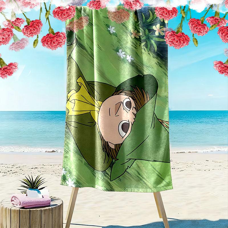 Snufkin Art Print Beach Towel, Large Soft Quick Dry Towel for Beach Camping Swimming