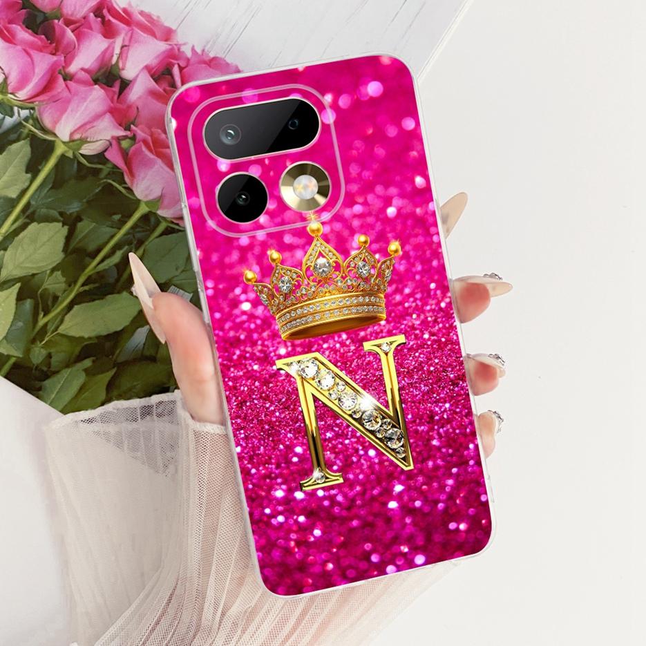 For Realme 16 Pro Case RMX5121 RMX5120 Luxury Crown Letters Cover Soft Slim Phone Case For Realme 16 Pro Plus Realme16 Pro+ Bags