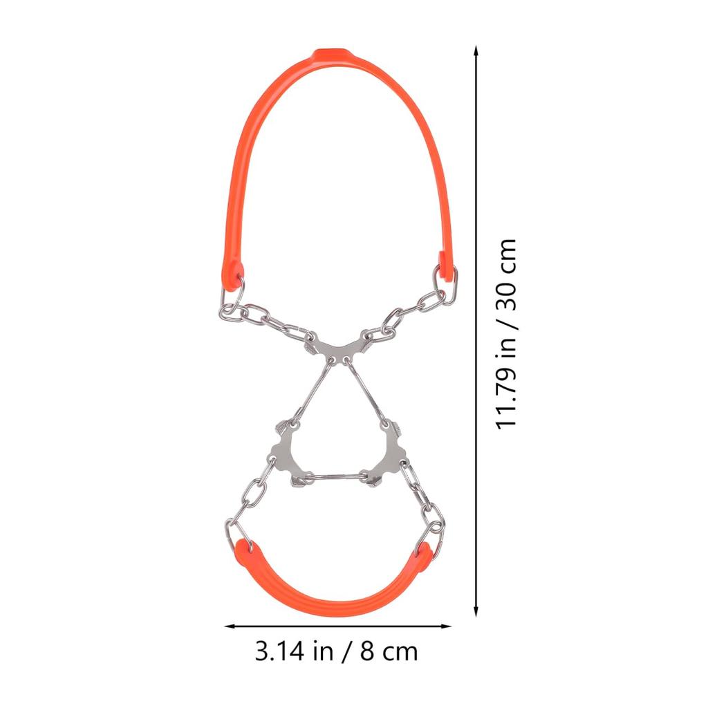 LIFKOME Kettenschuh-Set Einfach für Eis und Schnee Steigeisen, 6-Zacken, 2, Spikes, Anti-Rutsch-Sohlen, Leicht, Installieren, Pendeln, Straßen,