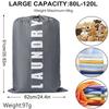 Grey High-capacity Laundry Bag Travel Storage Pouch Machine Washable Dirty Clothes Organizer Drawstring Bag Bathroom Accessories