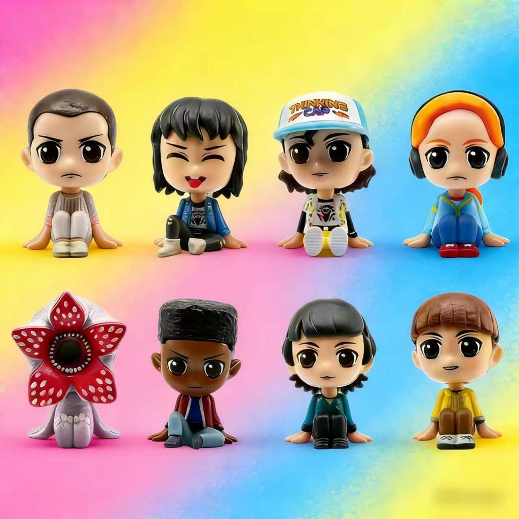 ~8 Styles Stranger Figure Eleven Dustin Barb Steve Demogorgon Action Figures Car Home Decoration Toys for Kids#