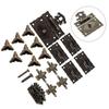 Parts Cabinet Hinges With Screws Zinc Alloy 17Pcs/Set Bronze Cabinet Hinges Hardware Jewelry Wooden Box Latch Hasp