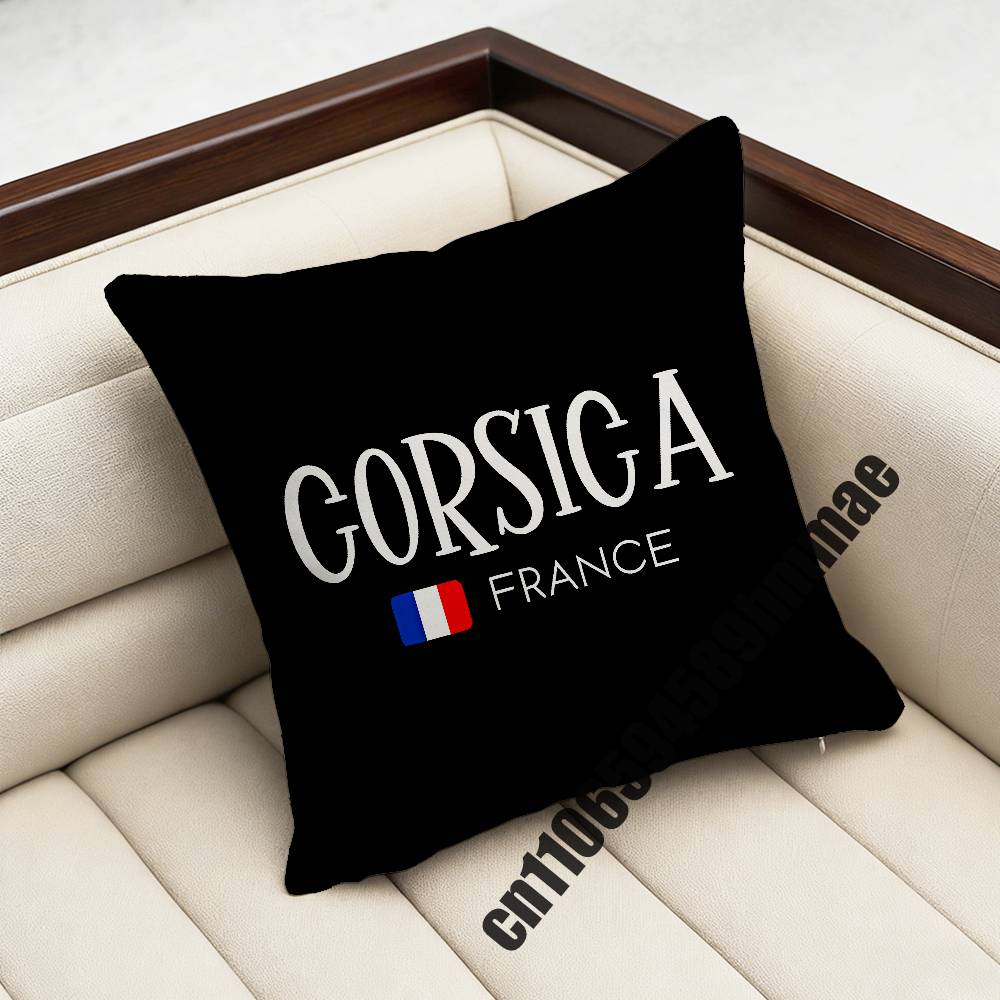 For Corsica Corse France Flag Throw Pillow Case Sham Xcm Xcm Square Home Pillowcase Cushion Cover