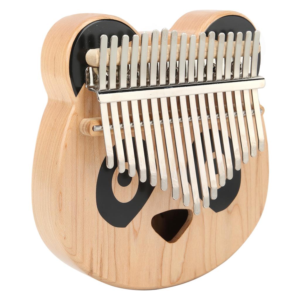 Kalimba Thumb Piano Maple Panda Music Instrument with Sticker for Children Beginner M‑7
