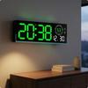 LED Wall Clock Oversized Numerals Digital Weekday Indicator Time Display Blue
