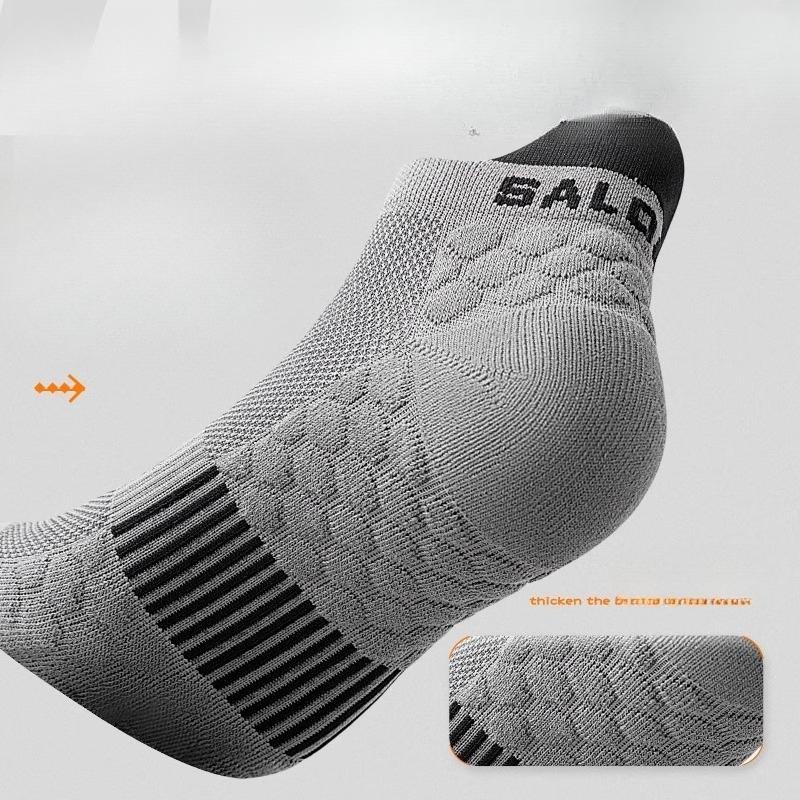 Men's Pure Cotton Mesh Spring and Summer Sports Short Socks, Sweat-absorbing, Odor-proof and Breathable Running Socks