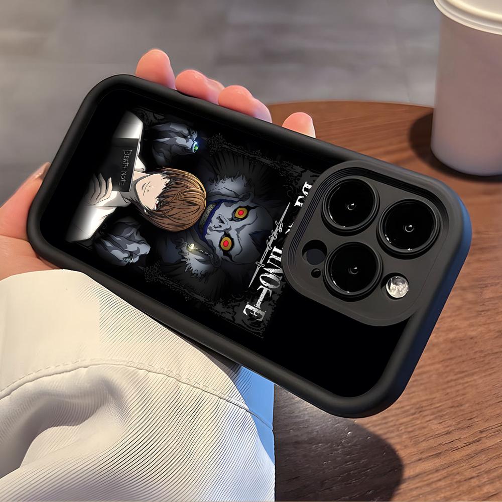 Death Note Kira Light Mobile Phone Case for iPhone 17 16 15 14 13 12 11 Air Pro Max Plus Thicken TPU Colorful Cover Cover Luxury