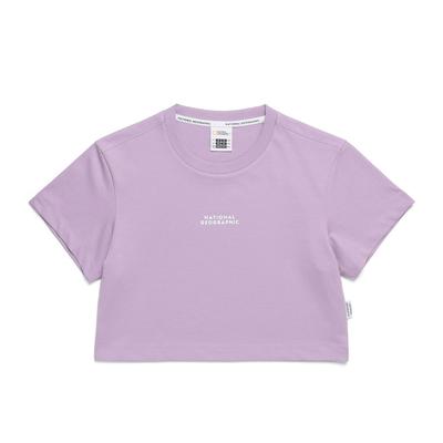 NATIONALGEOGRAPHIC N242Wts100 Women'S Crop Short Sleeve T-Shirt Lavender