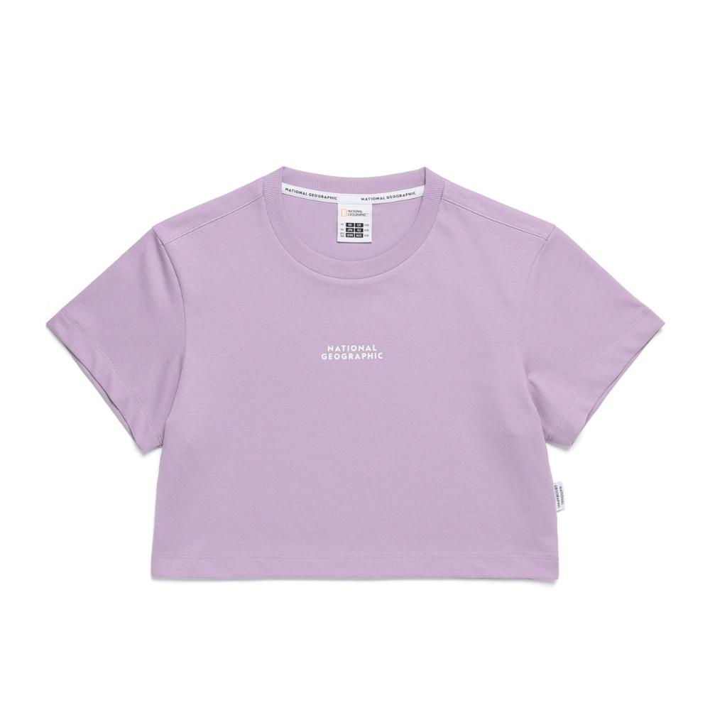 NATIONALGEOGRAPHIC N242Wts100 Women'S Crop Short Sleeve T-Shirt Lavender