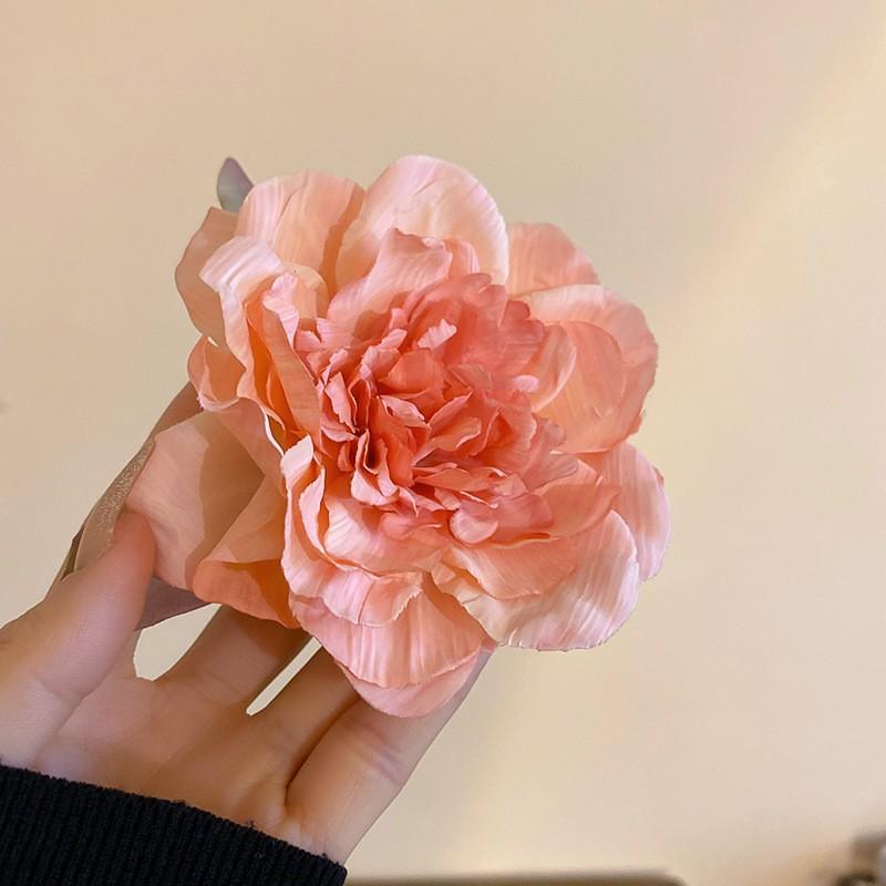 Internet Celebrities with the Same Fabric Flower Hairpin Holiday Wind Sweet Back Head Grab Clip Fashion Niche High-end Hair Accessories Women