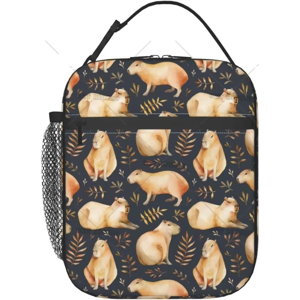3x Capybara Lunchtaschen - Isoliert Niedlich Für Schule & Picknick