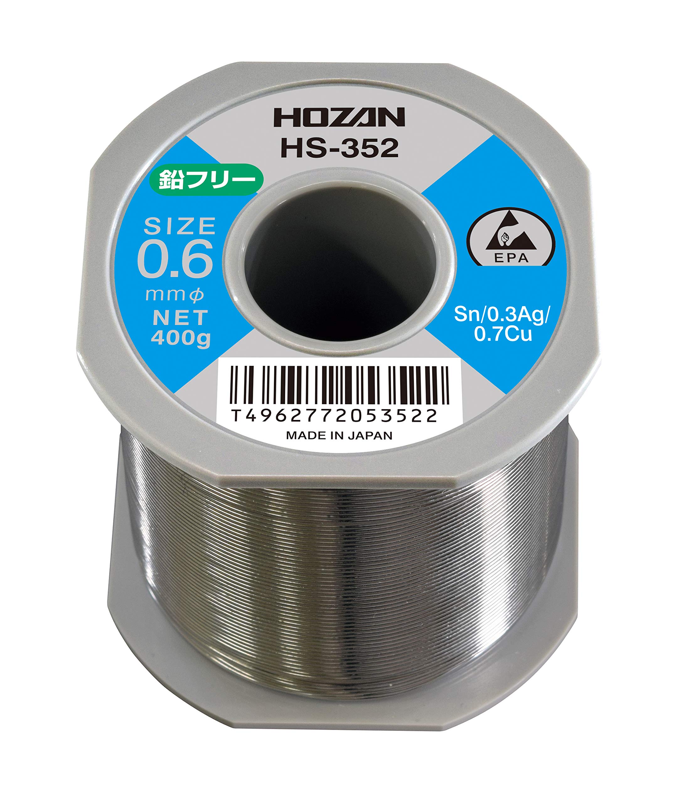 

HOZAN Lead-Free Solder, Sn-0.3Ag-0.7Cu, 400g, HS-352