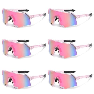 1/6PCS UV400 Cycling Sunglasses Men Women Bike Shades Outdoor Sports Bicycle Dustproof Goggles For Men Women
