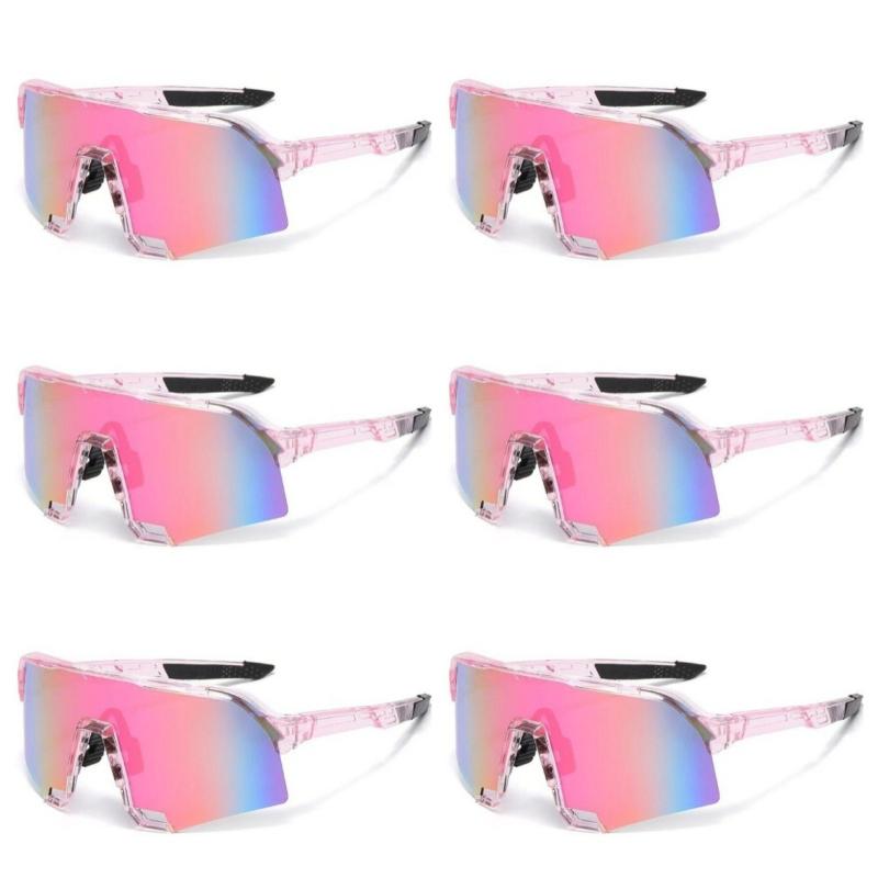 6PCS UV400 Cycling Sunglasses Men Women Bike Shades Sunglass Outdoor Sports Bicycle Dustproof Goggles Glasses For Men Women