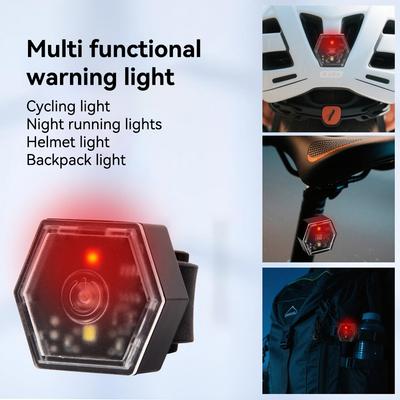Bicycle Rear Tail Light Cycling Night Running Helmet & Backpack Lighting Waterproof Multifunctional Outdoor Sports Equipment