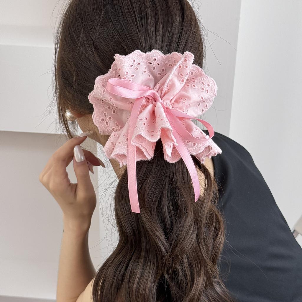 Large Big Elastic Hair Band Accessoires for Girl Women Korean Ties Scrunchies Rubber Designer Ribbon Popular Kpop Sweets Fashion