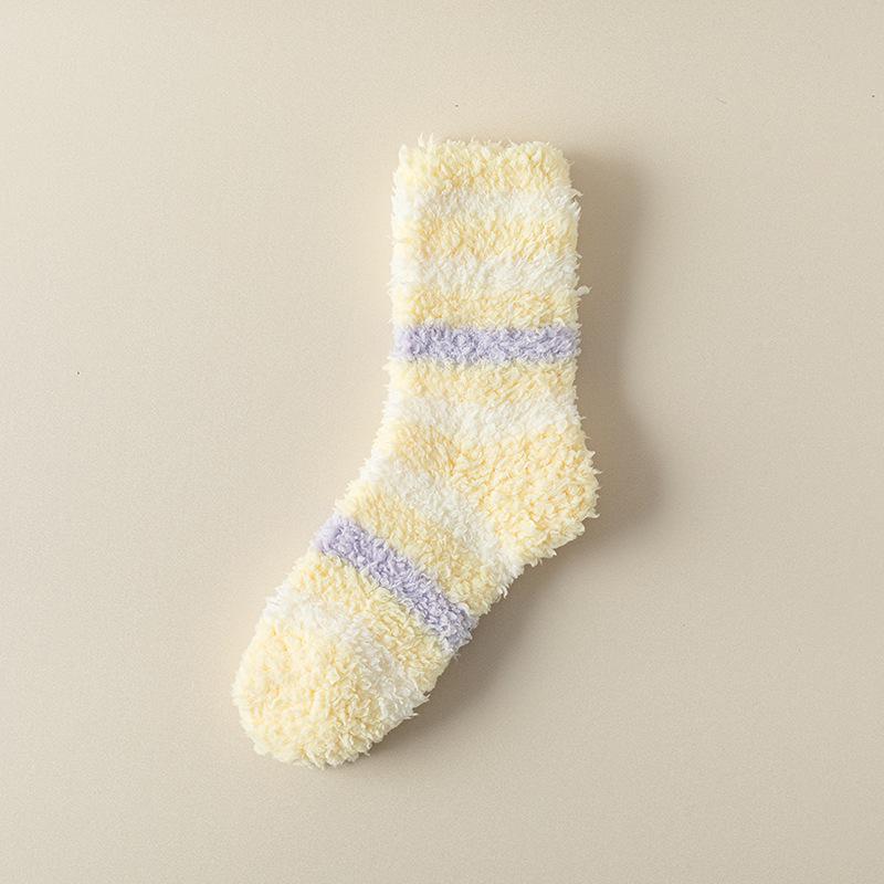 Women's Mid-Calf Coral Fleece Sleep Socks - Warm Home Floor Socks