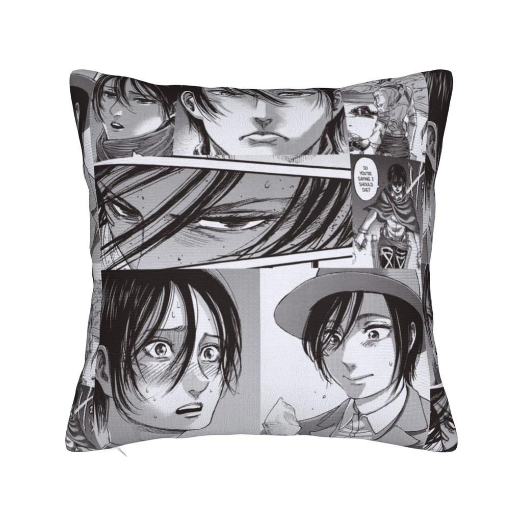 Armin Arlert Attack on Titan Kissenbezug Druckstoff Kissenbezug Dekorative Kissenhülle Sitzfläche Quadratisch 40*40cm