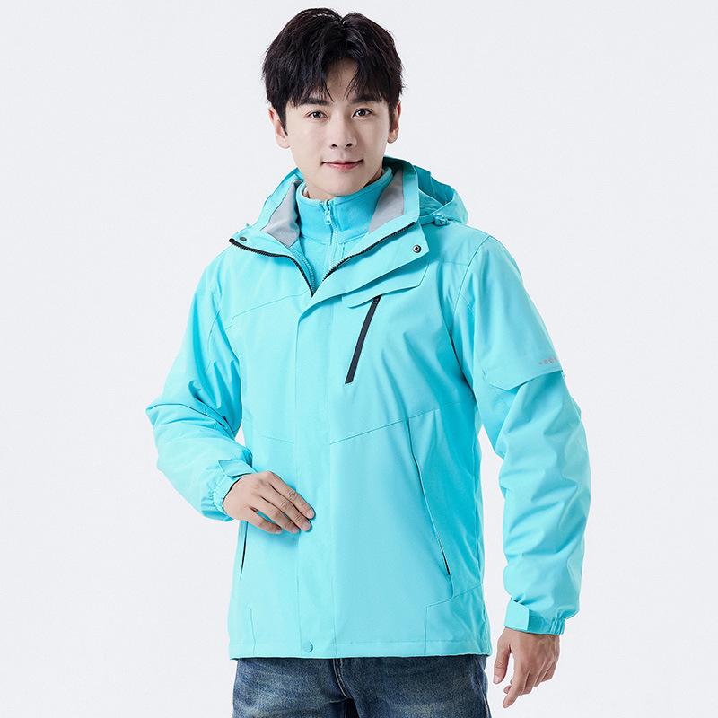 Latest Outdoor Use Jacket Mens Two-piece Kit Womens Thickened Liner Wind Resistant Water Repellent Ski Suit