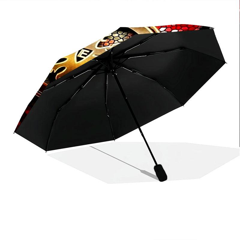 1 PC Automatic Folding Umbrella - Eintracht Frankfurt Custom Name Pattern, Portable & Foldable Design with 8 Ribs, Christmas Birthday Gifts