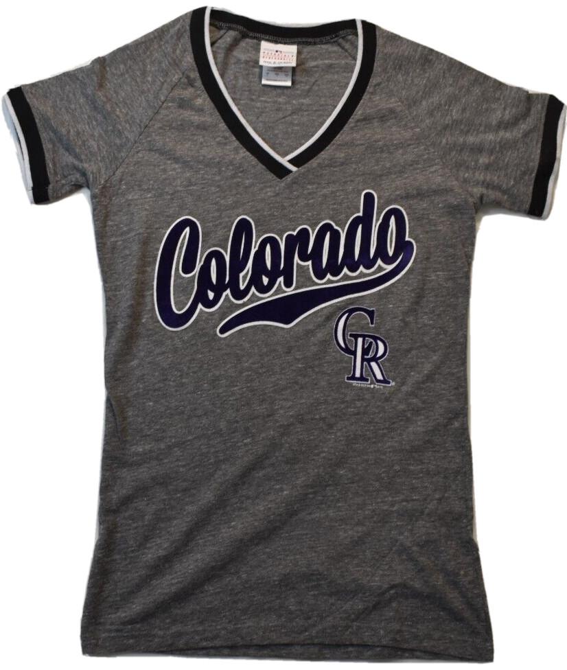 5th & Ocean Womens MLB Colorado Rockies Baseball V-Neck Shirt New S-XL Unisex T-Shirt XXXXL