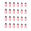 120x/Box Black French Tip False Nails Simple Full Cover Stick On Nails Wearable Almond Press On Nails Manicures Suppliss