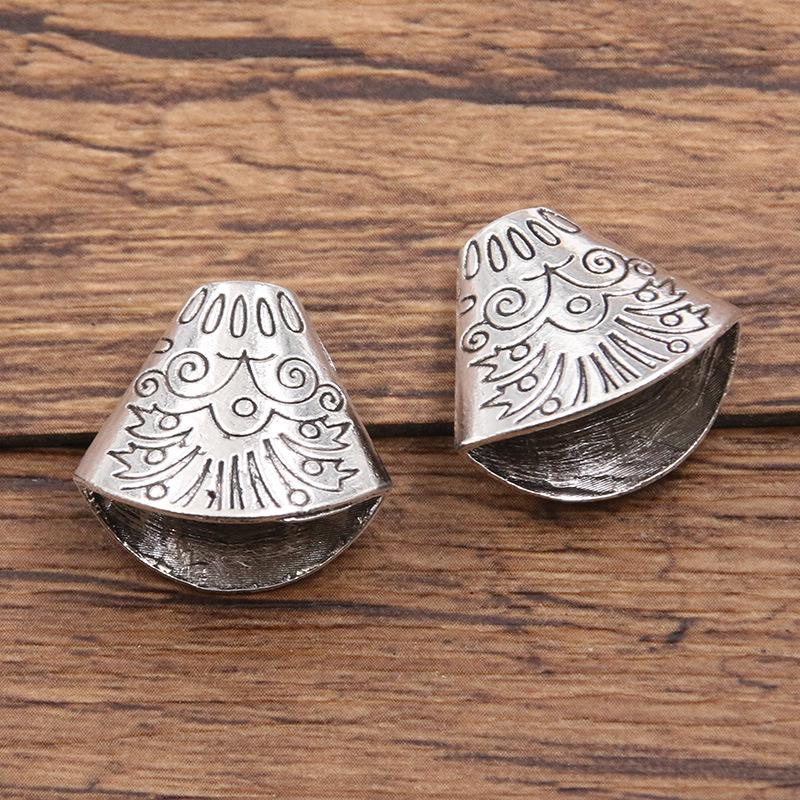 

Античні срібні роздільники-квіти: Багатостильовий, порожнистий дизайн для DIY браслетів та намист