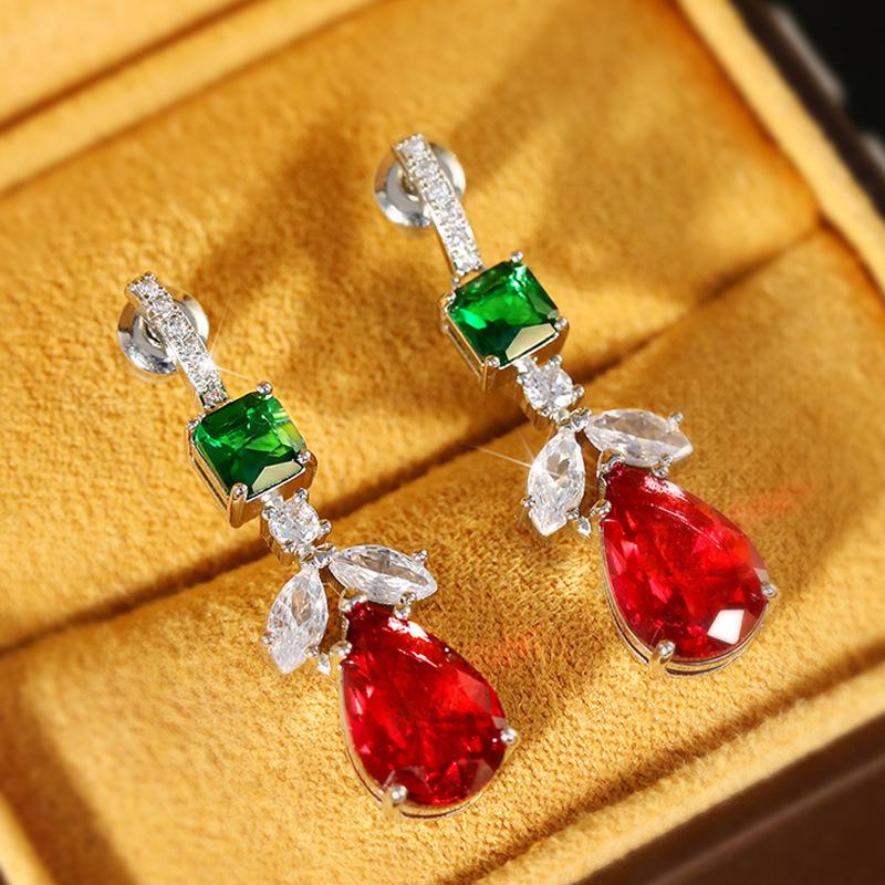 Lindon mode alliage de cuivre Zircon bijoux boucles d'oreilles pour femmes cadeaux de fête de mariage