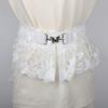 Adjustable Waist Cincher Belt Elastic Support Stretch Belt For Daily Wear Fitness Gym Classical Black Lace