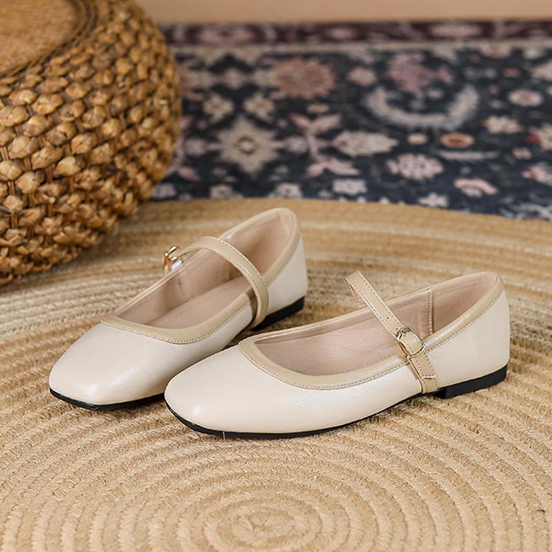 Spring Autumn Women Flats Soft Comfortable Single Shoes Brand Elegant Office Ladies Mary Jane Shoes Plus Size 43