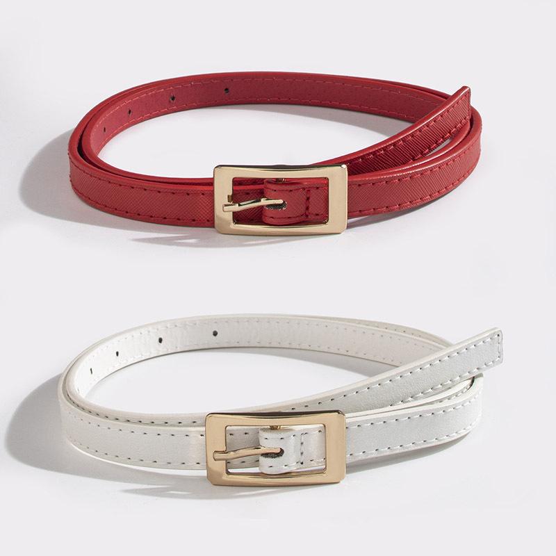 Women's Suit Belt Simple Versatile Basic Square Buckle Belt Two-piece Set Women's Clothing Belt Women's Belt