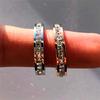 Boho Female Crystal CZ Stone Ring Vintage Stainless Steel  Promise Yellow Gold Wedding Jewelry For Women