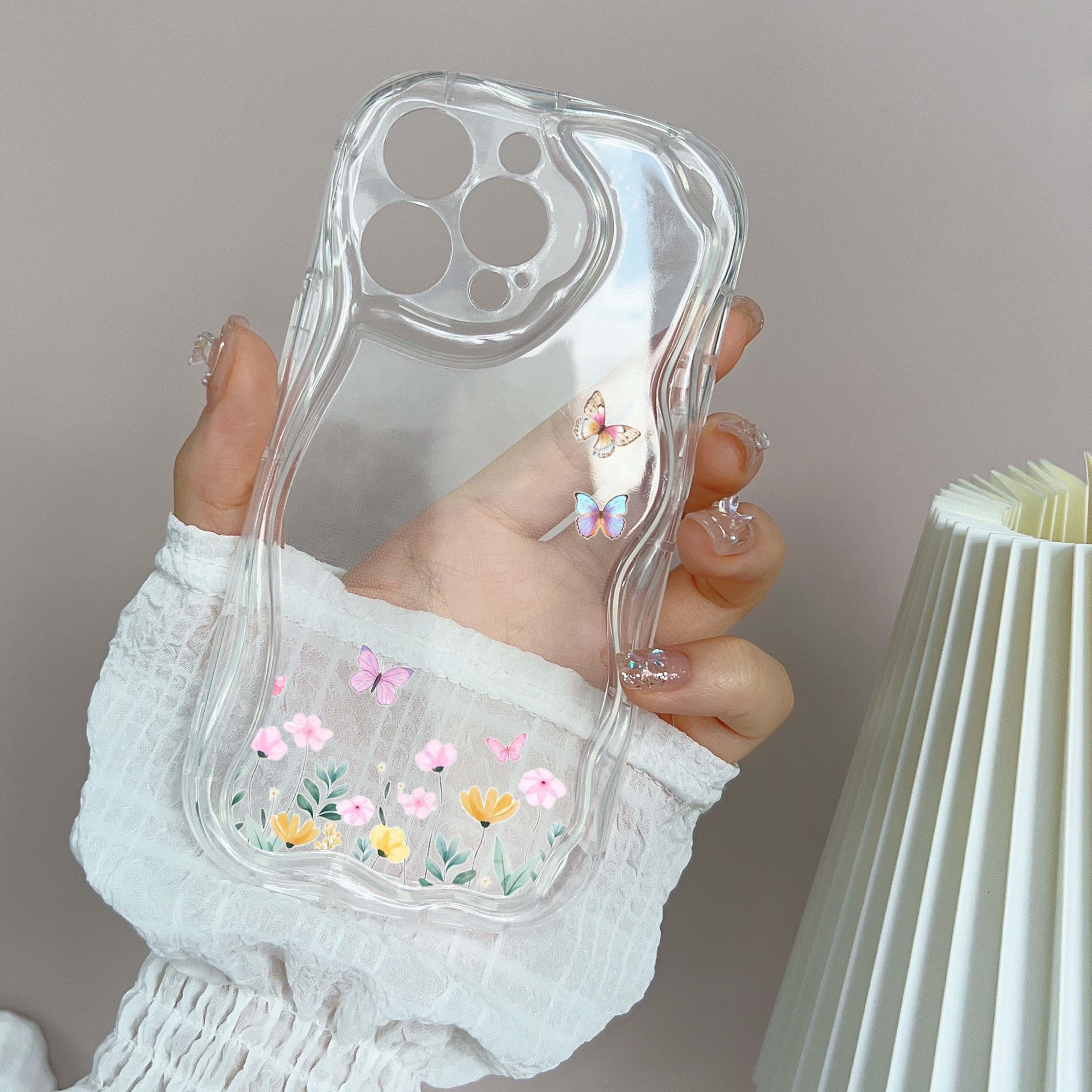 N86 Маленький свежий цветок бабочка Мягкие волнистые чехлы для телефонов для Samsung A54 — фото 14