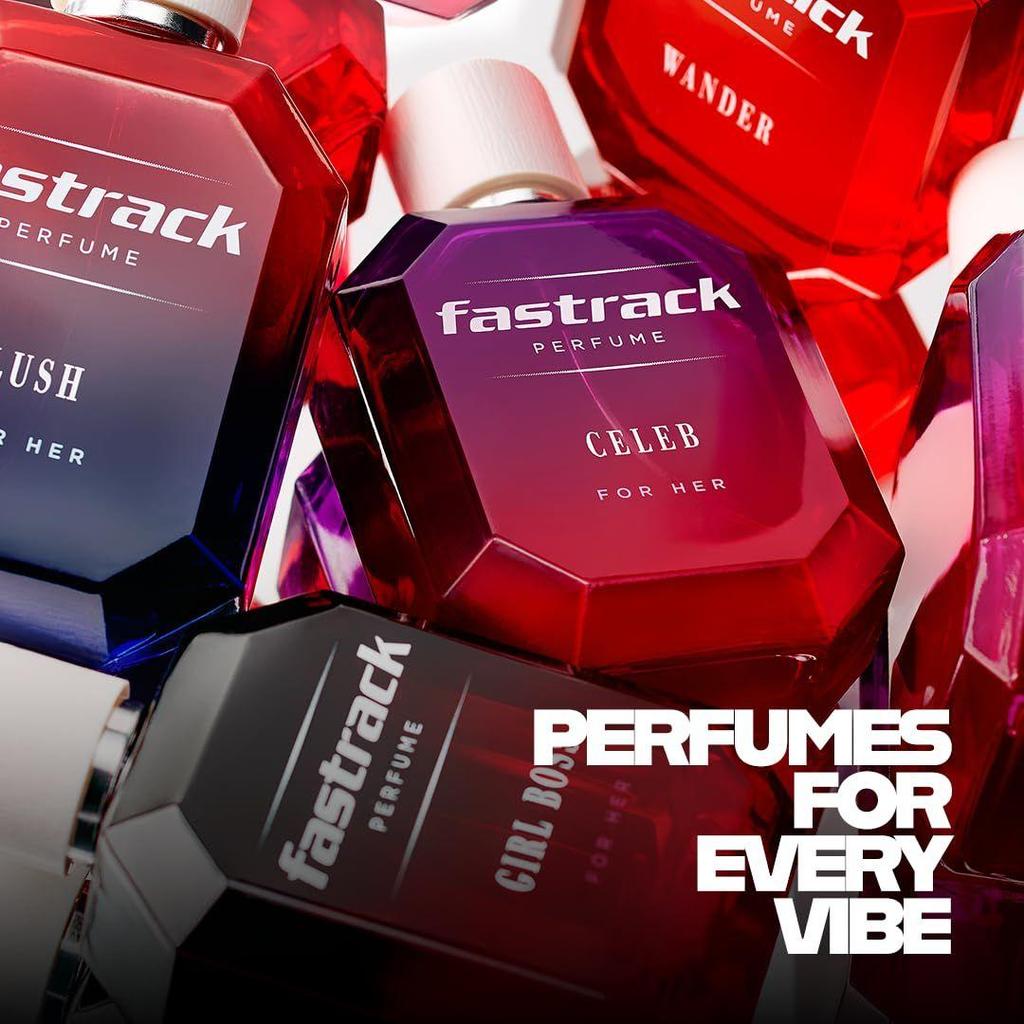 Fastrack Perfume Celeb |Perfume for Women | 100ml EDP | Long lasting perfume | Notes of Pink Pepper, Praline & White musk |Crafted in France|