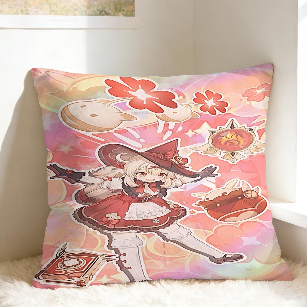 Anime Game G-Genshin Impact Pillowcases Cute Funny Pillow Case For Living Room Chair Graphic Pillow Cover
