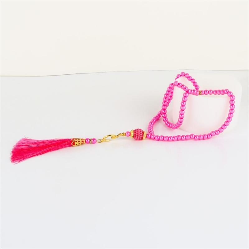 Stylish Islamics Prayer Beads Bracelet Set of 8 Pcs Colorful Sturdy Glass Tasbih Set Accessory for Muslims Devotion