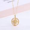 18k Gold Pendant Sunflower Single Pendant Au750 Color Gold Simple Necklace